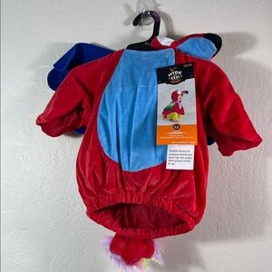 Vibrant Red and Blue Parrot Costume for Kids